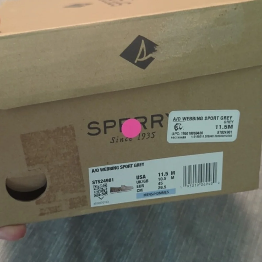 NEW Sperry Mens Webbing Boat Shoes